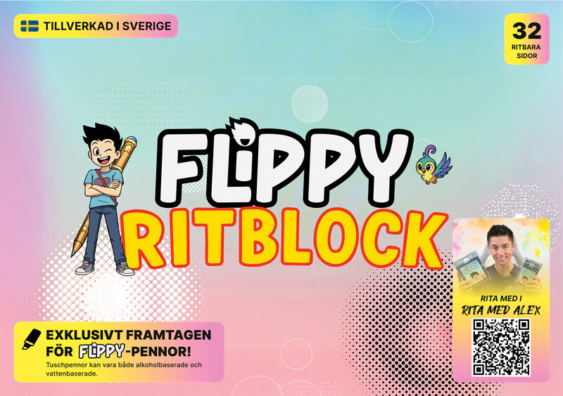 Ritblock Flippy- Måla med Alex
