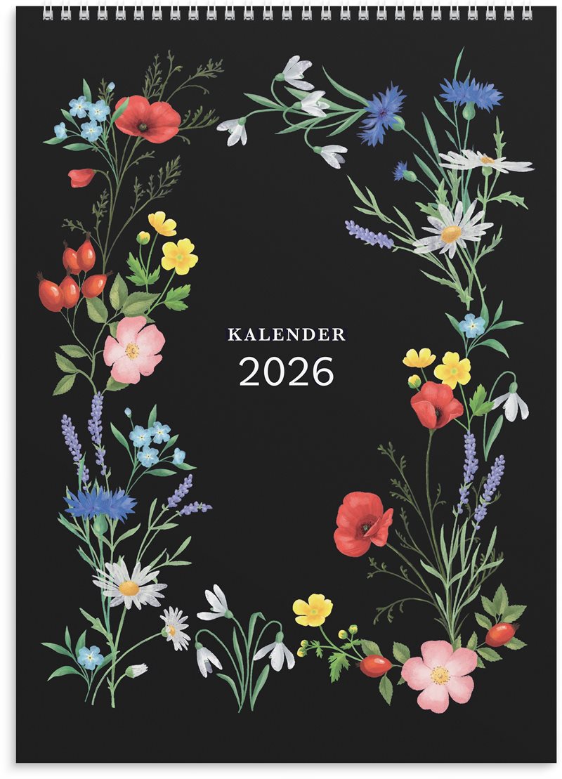 Väggkalender 2026 Illustrerad blomster