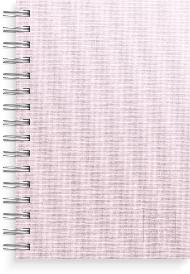 Kalender 25/26 Dagbok Textile rosa
