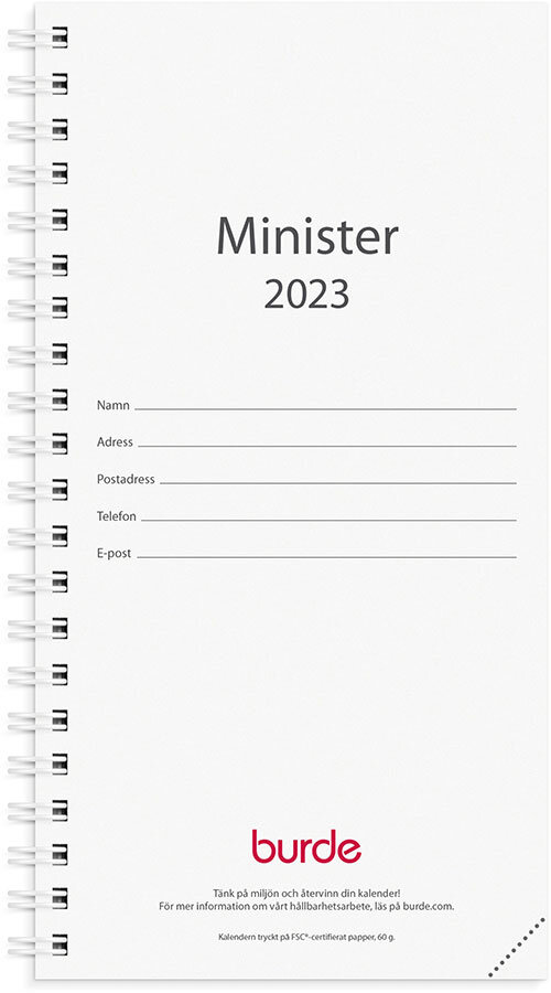 Kalender 2023 Minister refill