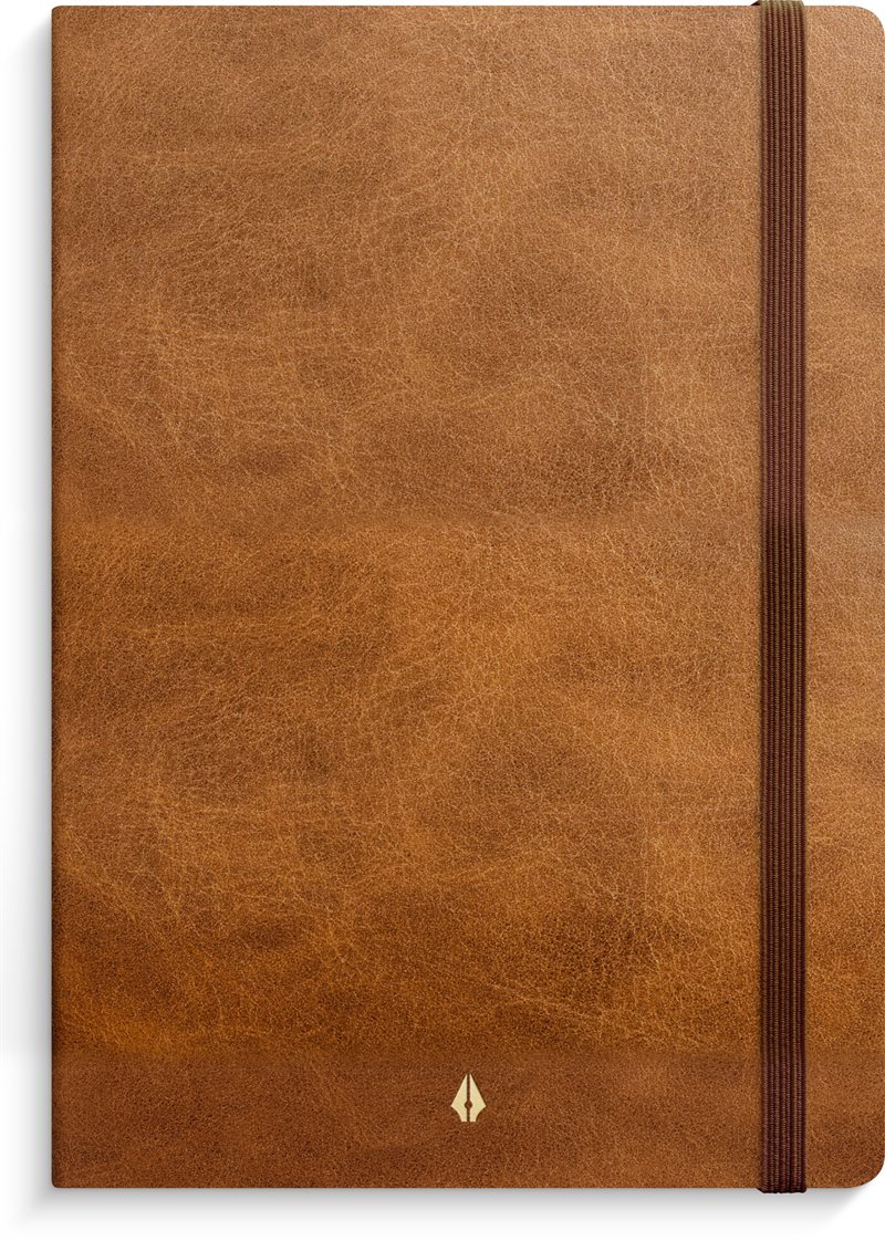 Anteckningsbok - Notebook - Deluxe A5 Blank Brown