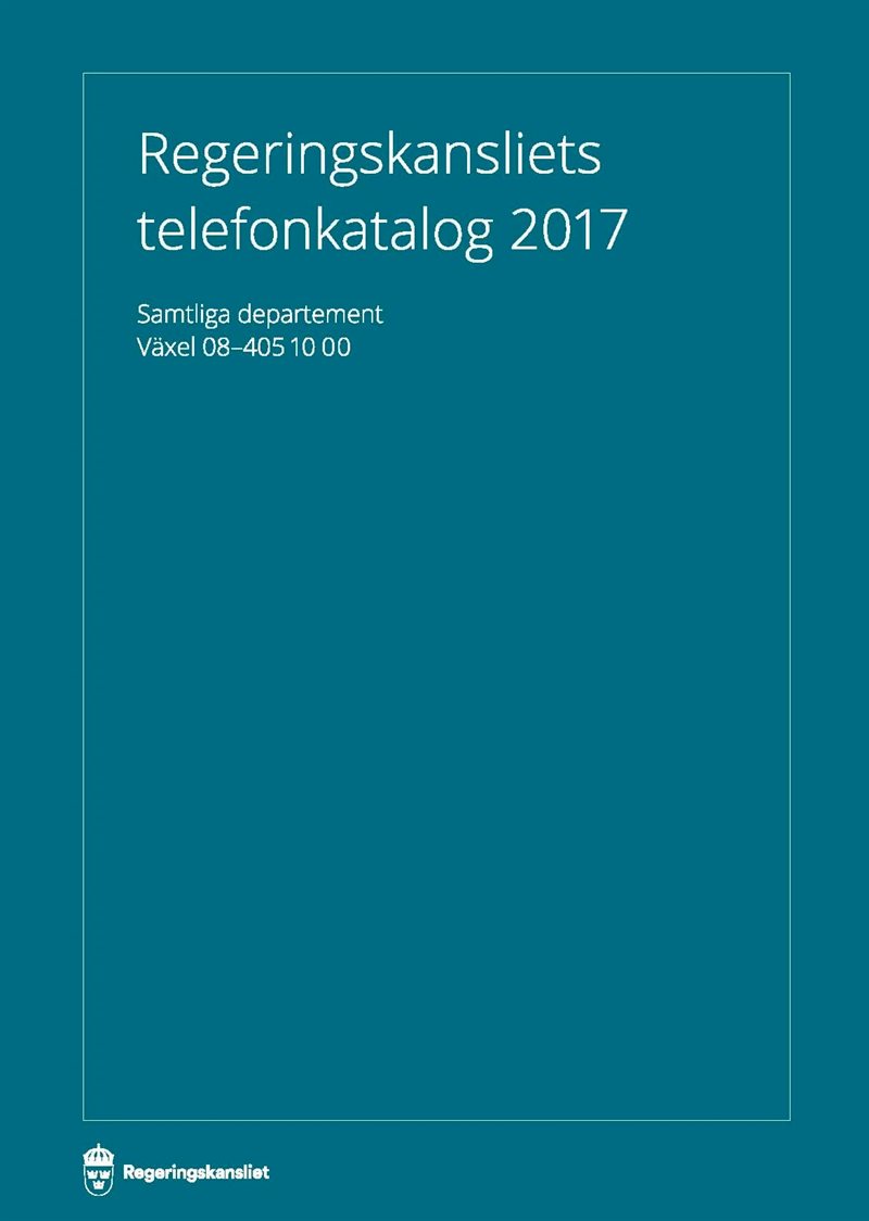 Regeringskansliets telefonkatalog 2017