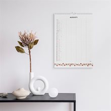 Familjekalender 2026 Illustrerad blomster