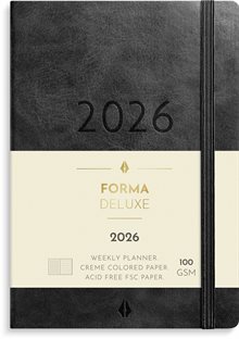 Kalender 2026 Liten Veckokalender Forma Deluxe svart