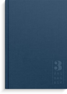 3-årsdagbok mörkblå linnetextil