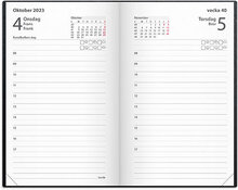 Kalender 2023 Lilla Agendan svart konstläder