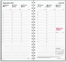 Kalender 2023 Interplano II grönt konstläder Forano