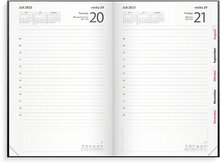 Kalender 2023 Dagbok svart konstläder