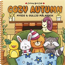 Cozy Autumn Deluxe. Lyxig Cozy Coloring målarbok från Coloring Book Cafe