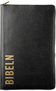 Bibel 2026 Slimline - Bonded leather Svart med dragkedja