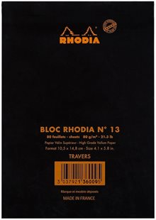 RHODIA HEAD STAPLED PAD 136009C A6